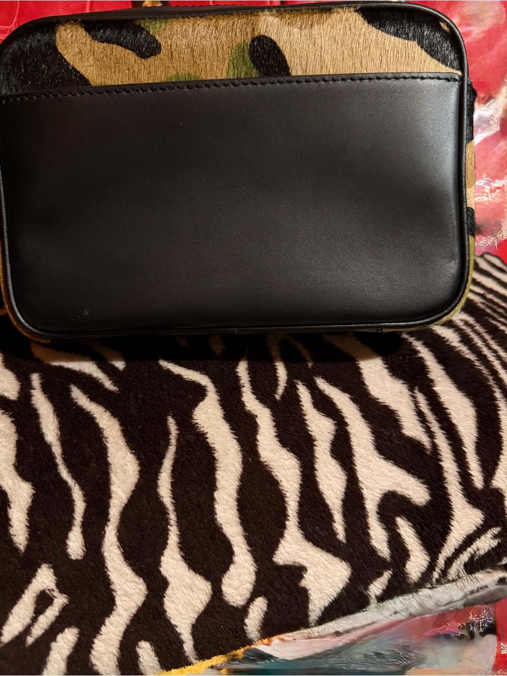 Michael Kors Black & Camo Accent Crossbody Bag